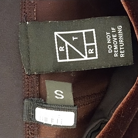 Alala New With Sticker Maroon Velvet Leggings With Black Nylon Side Stripes - Picture 9 of 10